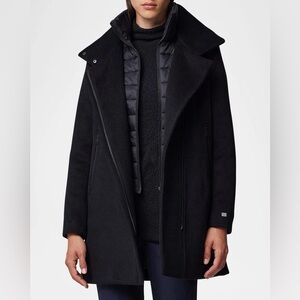 NEW Soia & Kyo Wool Coat with Removable Bib
